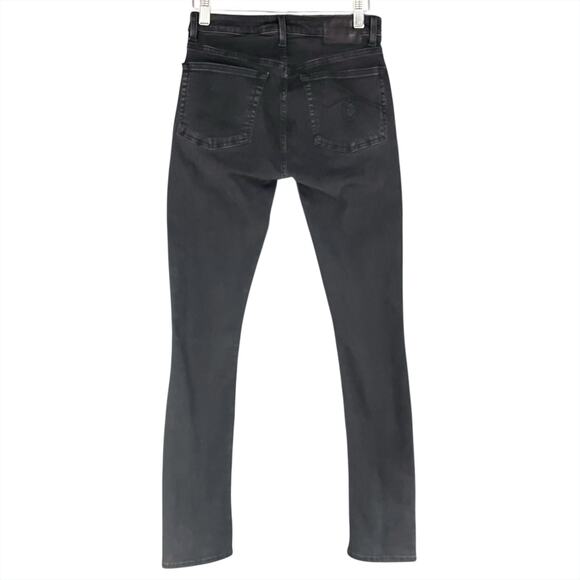 R13 Jenny Mid-Rise Skinny Stretch Ankle Jean in Black Country Size 26 - Picture 4 of 8